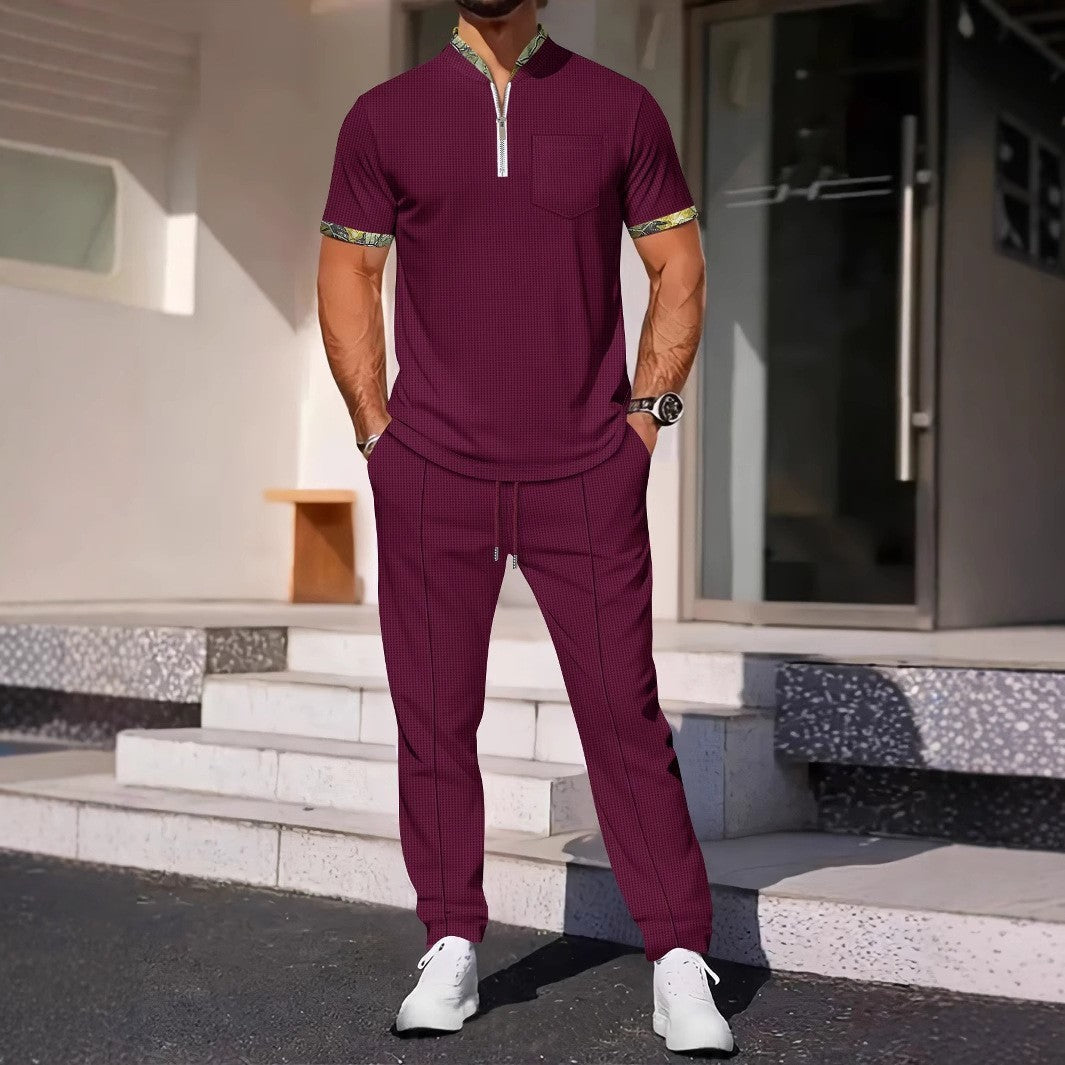 Men's Color Matching Casual Sports Suit - MRG Official Store