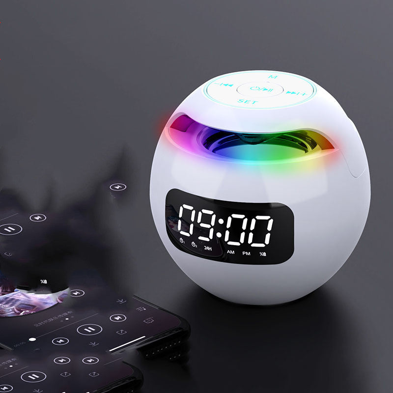 Wireless Bluetooth Speaker With FM Gift Mini Card Mirror Alarm Clock Sound Receipt Voice Prompt