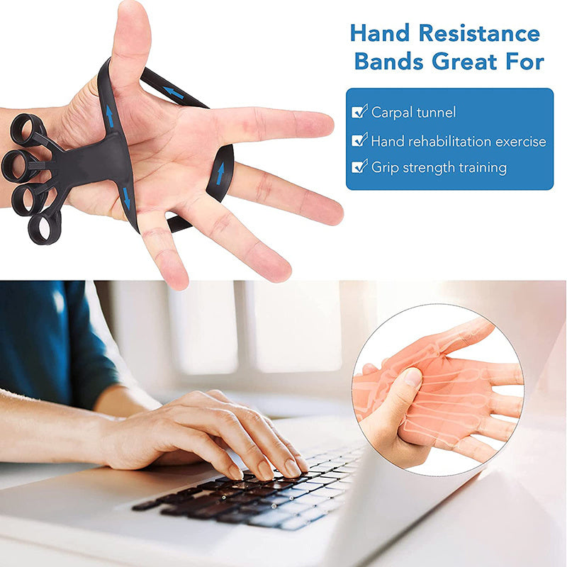 Silicone Grip Device Finger Exercise Stretcher Arthritis Hand Grip Trainer Strengthen Rehabilitation Training To Relieve Pain - MRG Official Store