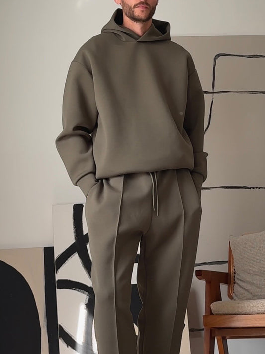 Men's Casual Hooded Sweatshirt & Elastic Waist Pants Set - MRG Official Store