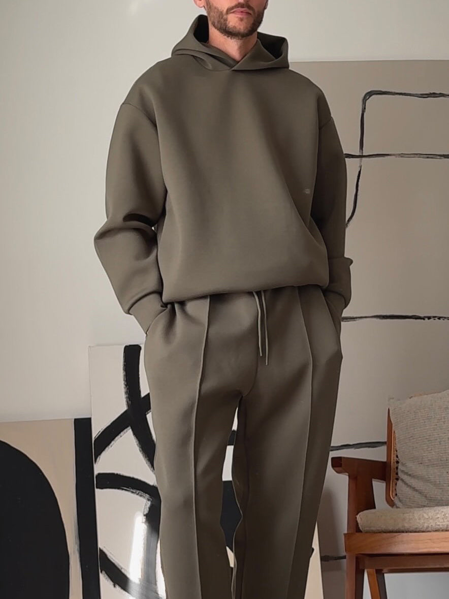 Men's Casual Hooded Sweatshirt & Elastic Waist Pants Set - MRG Official Store