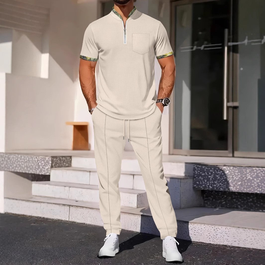 Men's Color Matching Casual Sports Suit - MRG Official Store
