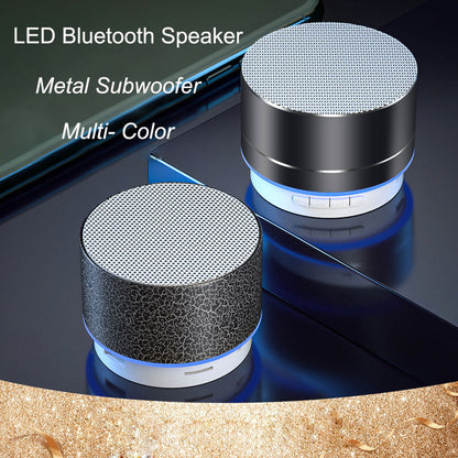 Mini Wireless Bluetooth Speaker Loudspeaker Colorful Light Crack Sound Audio Portable Subwoofer Support TF Card MP3 Player
