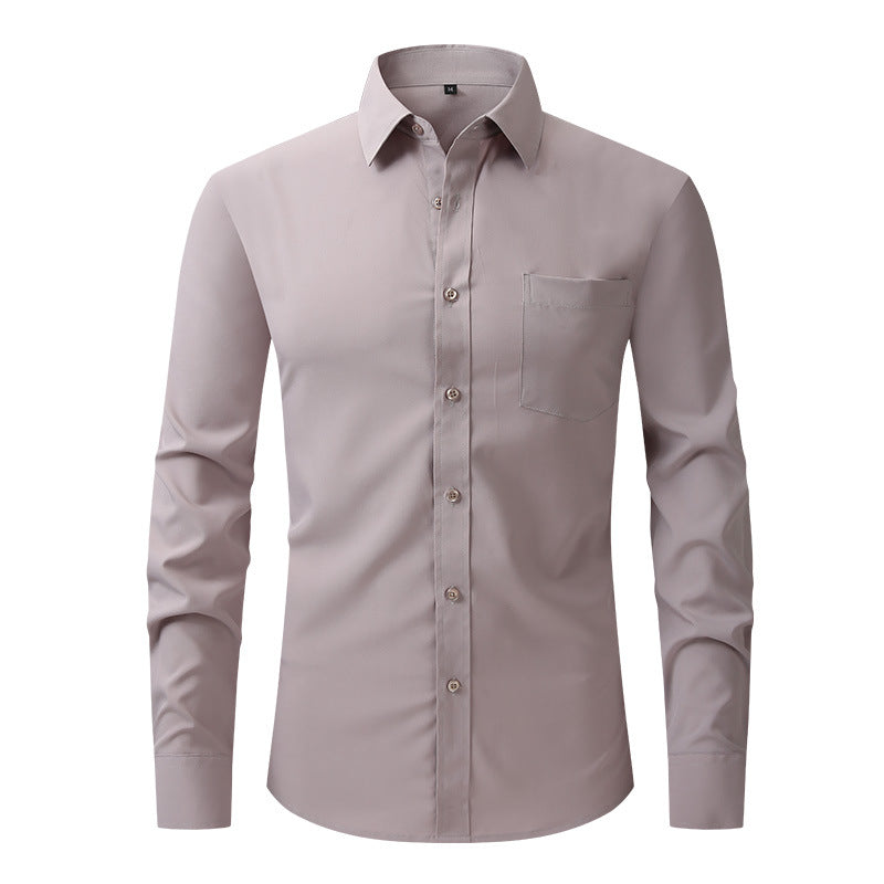 Casual Long Sleeve Business Blouse Men