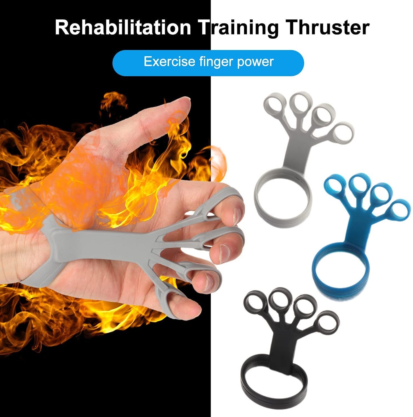 Silicone Grip Device Finger Exercise Stretcher Arthritis Hand Grip Trainer Strengthen Rehabilitation Training To Relieve Pain - MRG Official Store