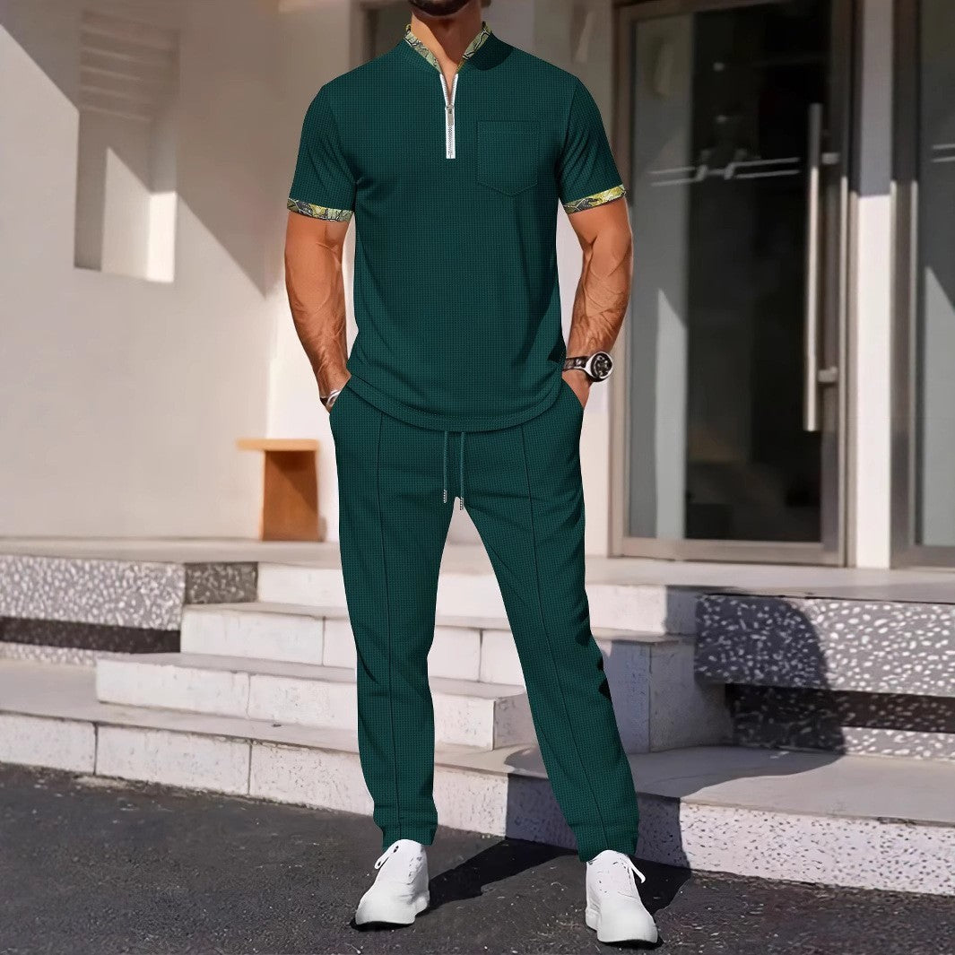 Men's Color Matching Casual Sports Suit - MRG Official Store