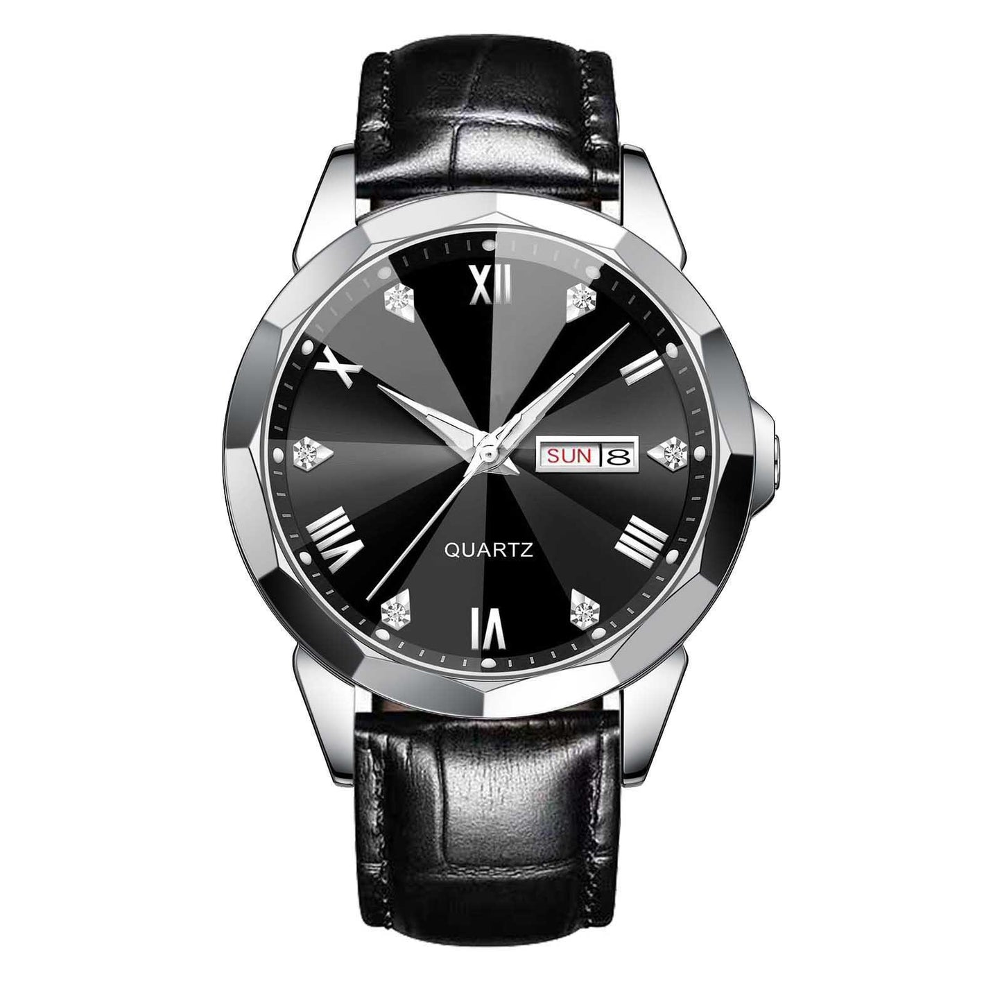 Business Men's Watch Double Calendar High-grade Quartz