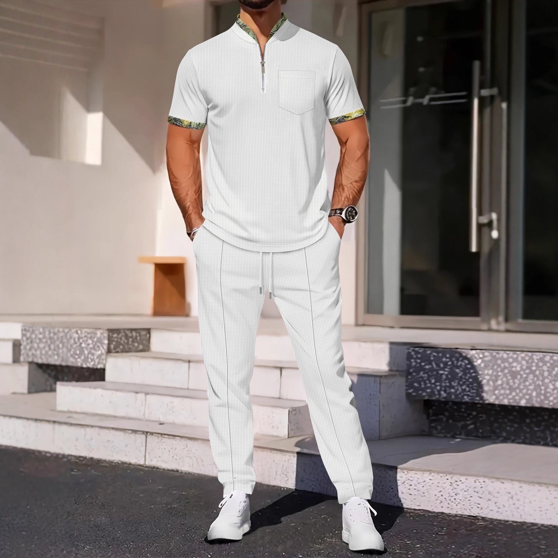 Men's Color Matching Casual Sports Suit - MRG Official Store