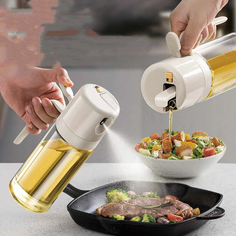 2 In 1 Oil Sprayer Bottle BBQ Cooking Oil Dispenser Olive Oil Pourers Sprayer Kitchen Baking Oil Mister Vinegar Bottle - MRG Official Store