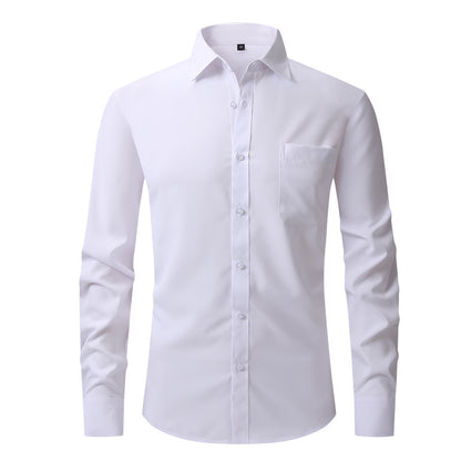 Casual Long Sleeve Business Blouse Men