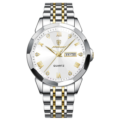 Business Men's Watch Double Calendar High-grade Quartz