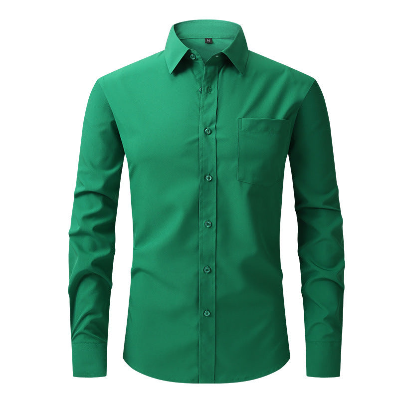 Casual Long Sleeve Business Blouse Men