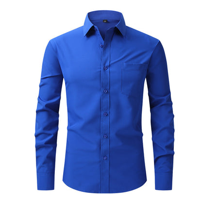 Casual Long Sleeve Business Blouse Men