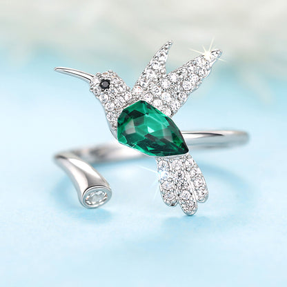 Stylish Adjustable Hummingbird Womens Ring